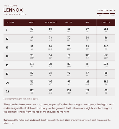 LENNOX - square neck nursing top
