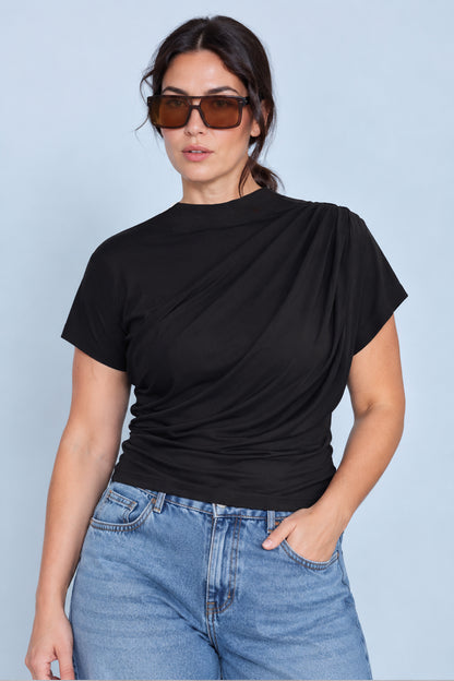 VALE - draped cape front nursing top
